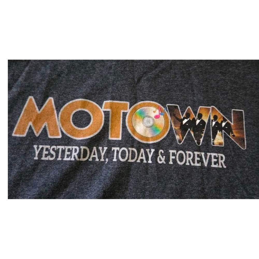 Motown Graphic T-Shirt‎ Mens XL Charcoal Gray Yesterday Today & Forever Soul Tee